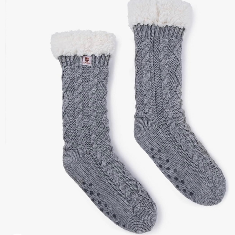 Women’s Mid-Calf Sweater Knit Slipper Socks size M - Picture 4 of 5
